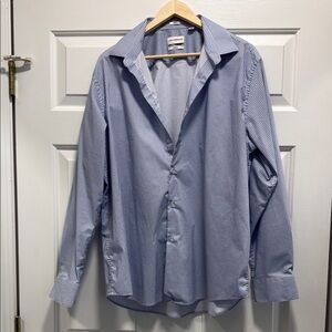 Lucky Brand Men's Blue Gingham Button Down Shirt